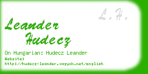 leander hudecz business card